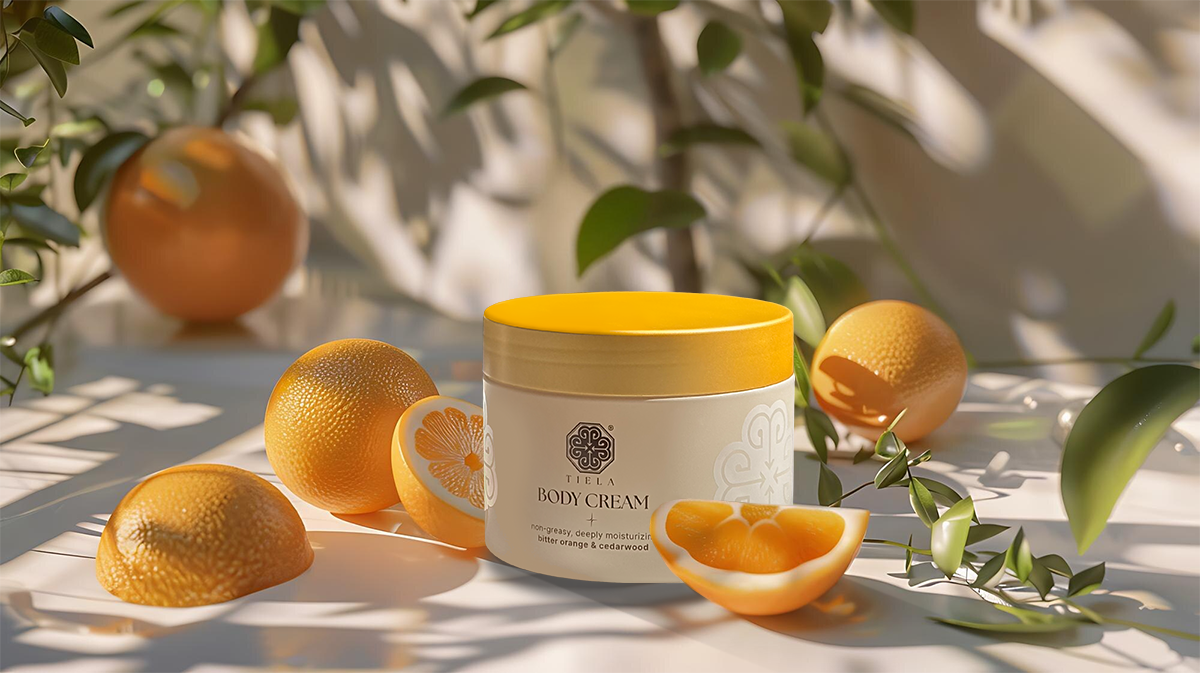 TIELA Nourishing Sunset Body Cream (Bitter Orange & Cedarwood)