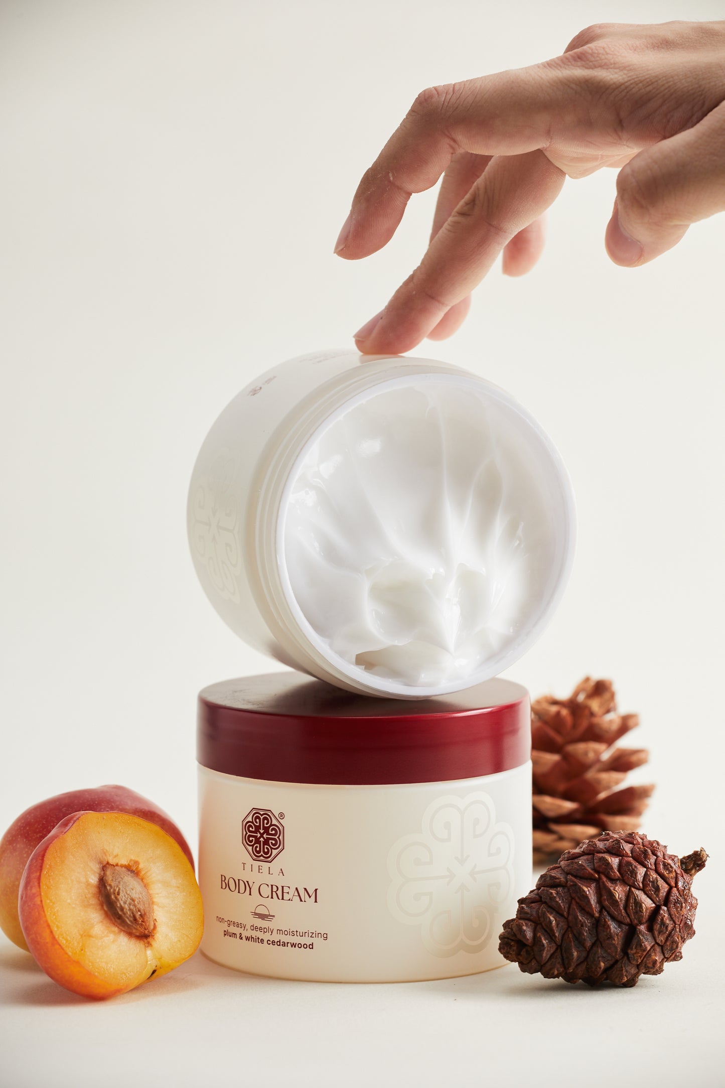 TIELA Nourishing Sunset Body Cream (Plum & White Cedarwood)