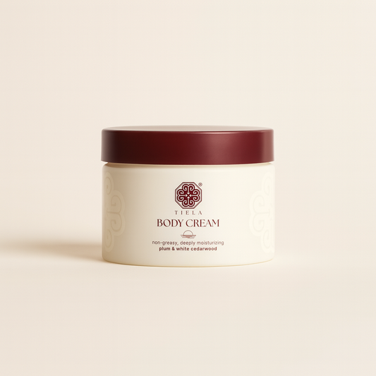 TIELA Nourishing Sunset Body Cream (Plum & White Cedarwood)